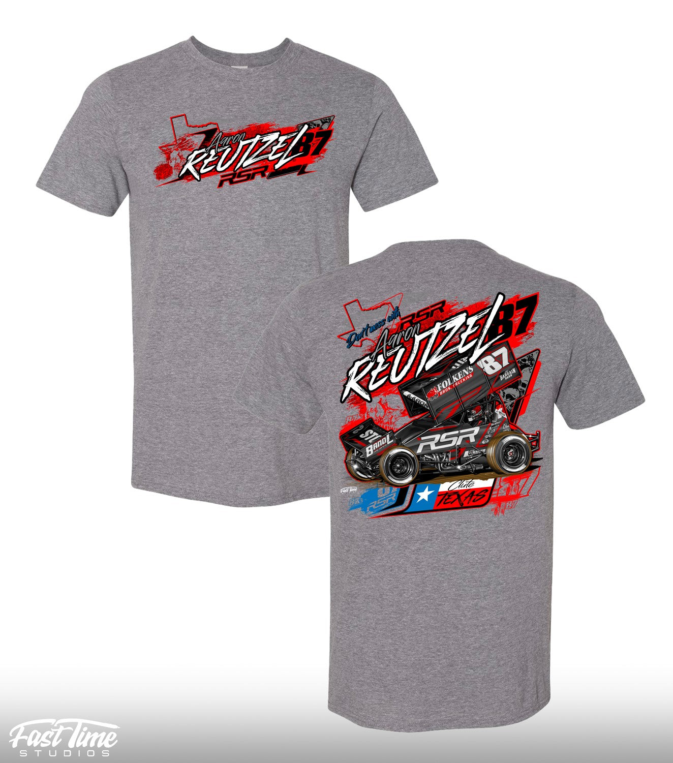 2025 Aaron Reutzel / RSR "Don't mess with" Short Sleeve T-Shirt - Sport Grey