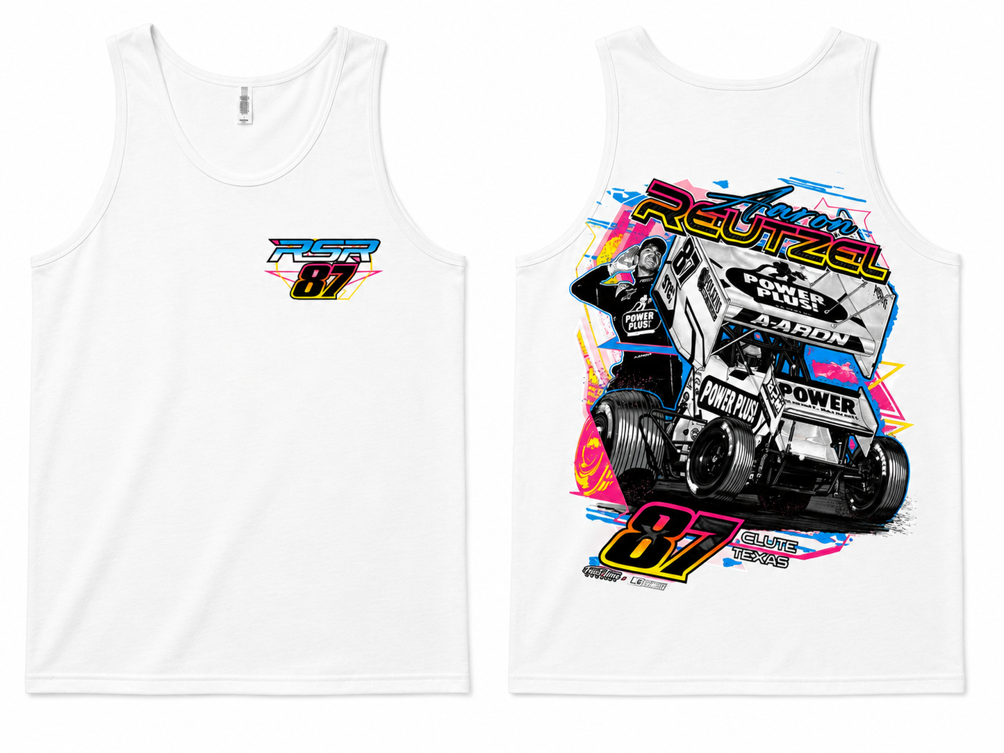 Neon White Car Tank