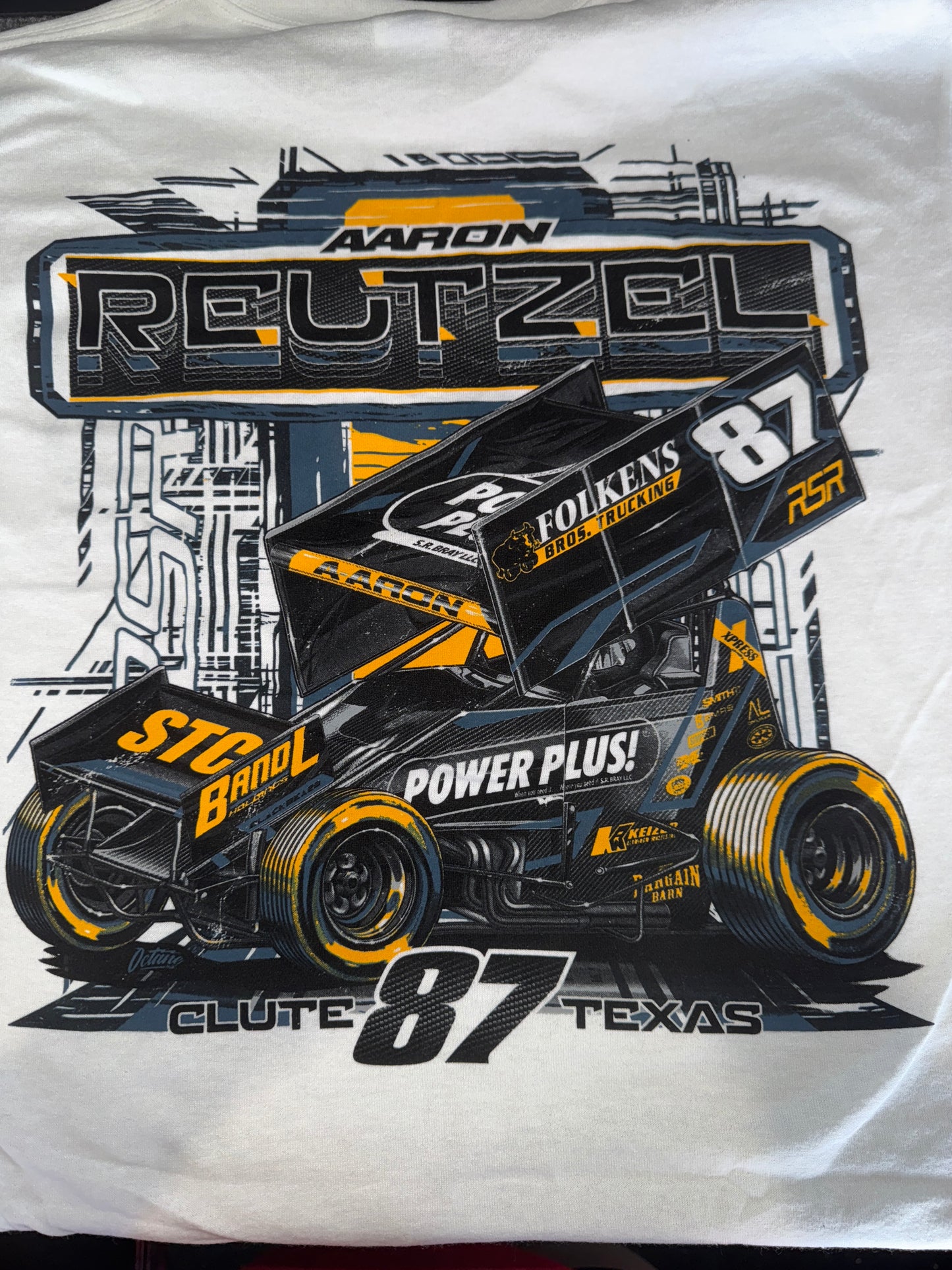 2025 Aaron Reutzel / RSR Power Plus Short Sleeve T-Shirt - White