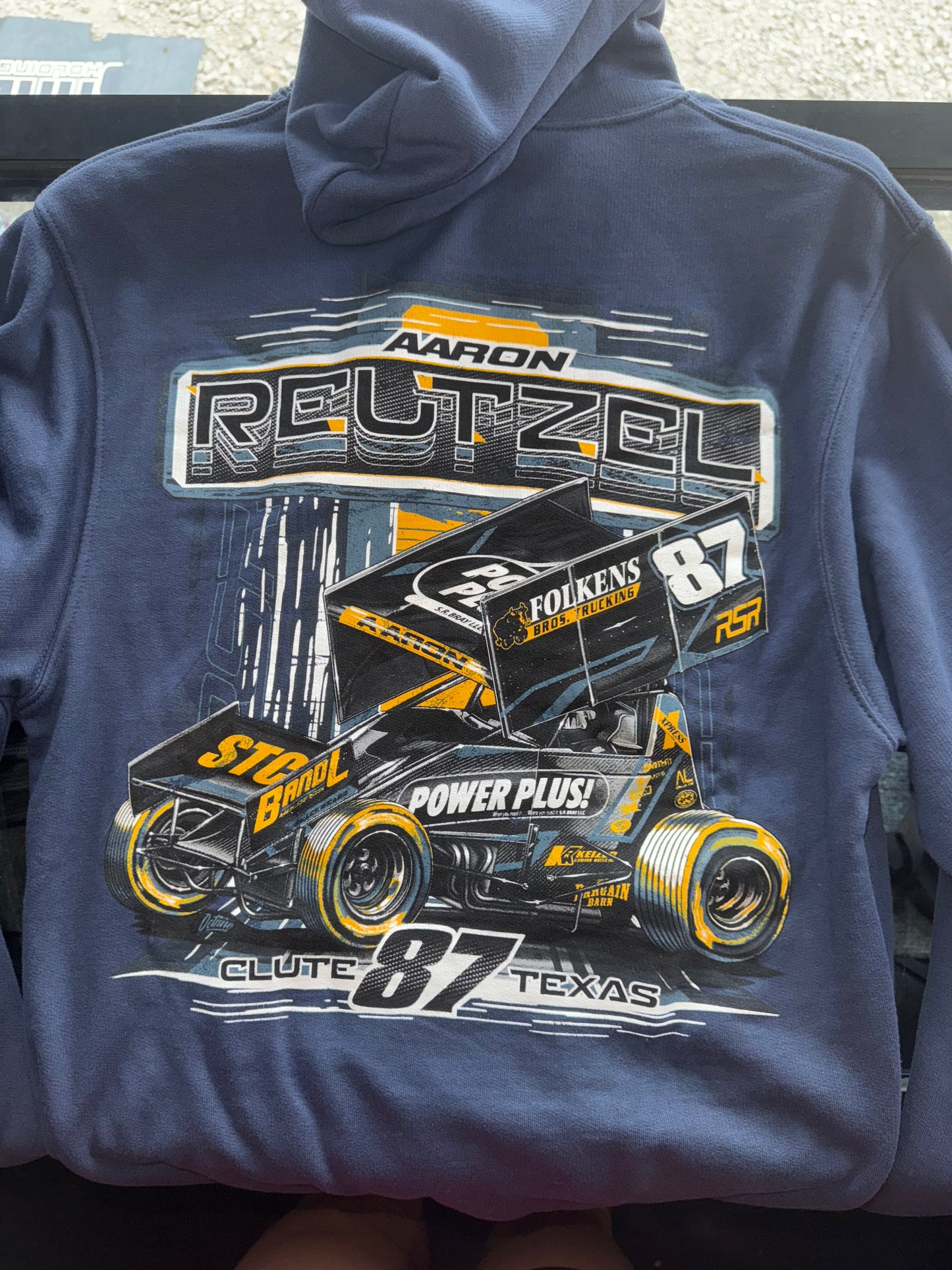 2025 Aaron Reutzel/ RSR Power Plus Hoodie- Navy