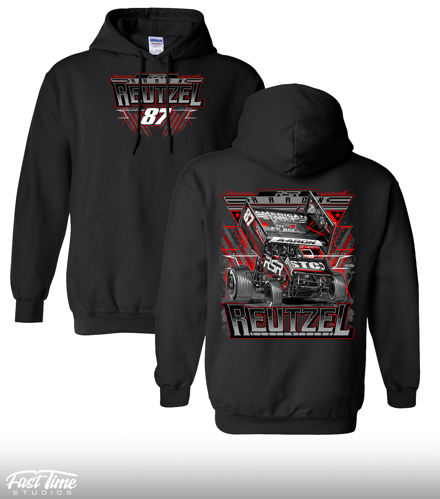 2025 Aaron Reutzel / RSR Hooded Sweatshirt- Black