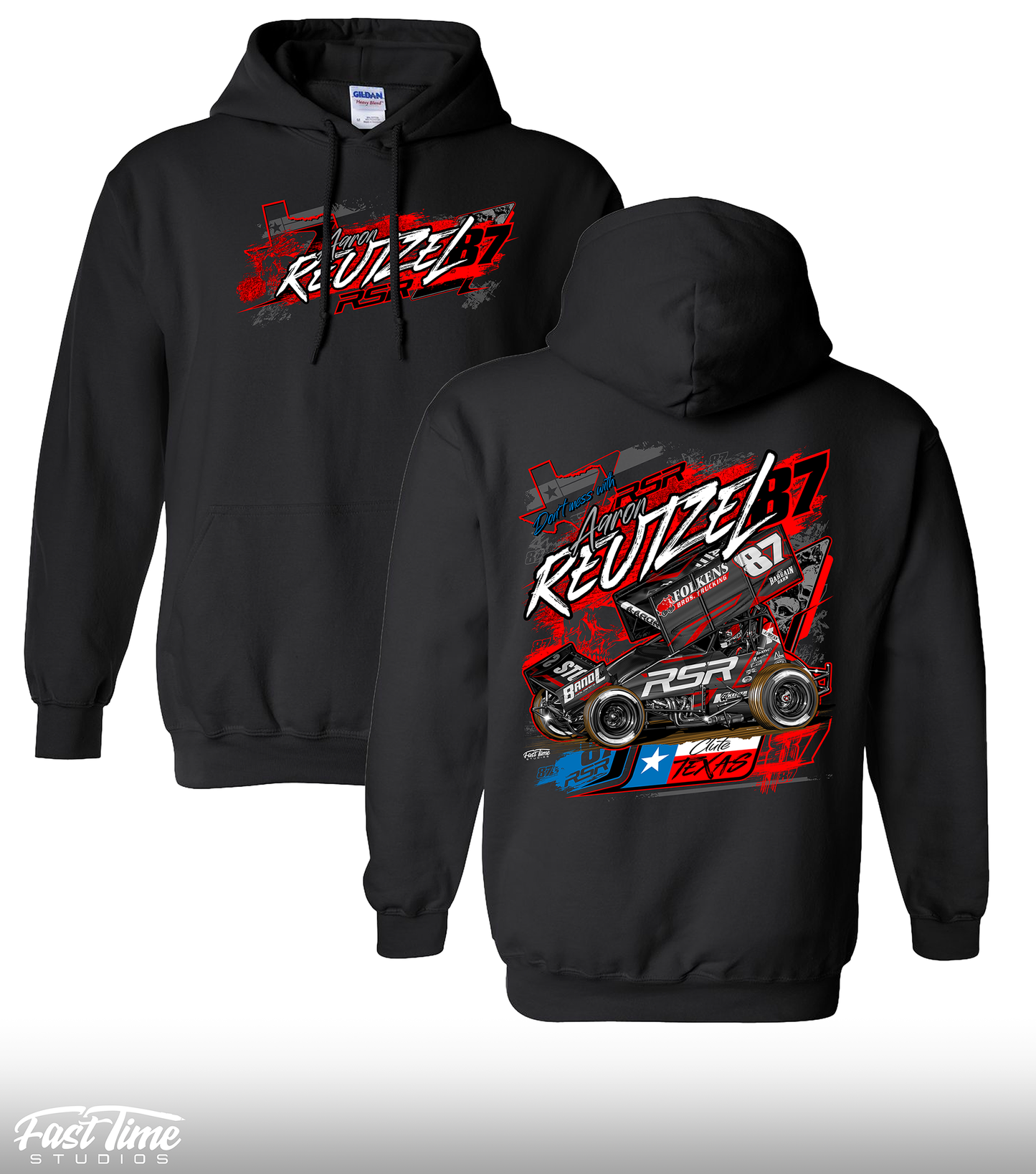 2025 Aaron Reutzel / RSR "Don't mess with" Hooded Sweatshirt- Black